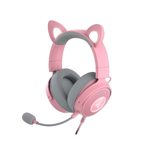 Audífonos | RAZER RZ04-04510200-R3U1 — Audífonos Gamer Kraken Kitty V2 Pro RGB 7.1, Alámbrico, 2 Metros, USB-A, Rosa
