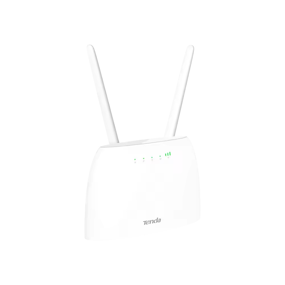 Router | TENDA 6932849430417 — Router 4G06 Firewall, Wi-Fi 4, 2 x RJ-45 300 Mbit/s WLAN, Alámbrico/Inalámbrico, Banda 2.4 GHz, 4 Antenas