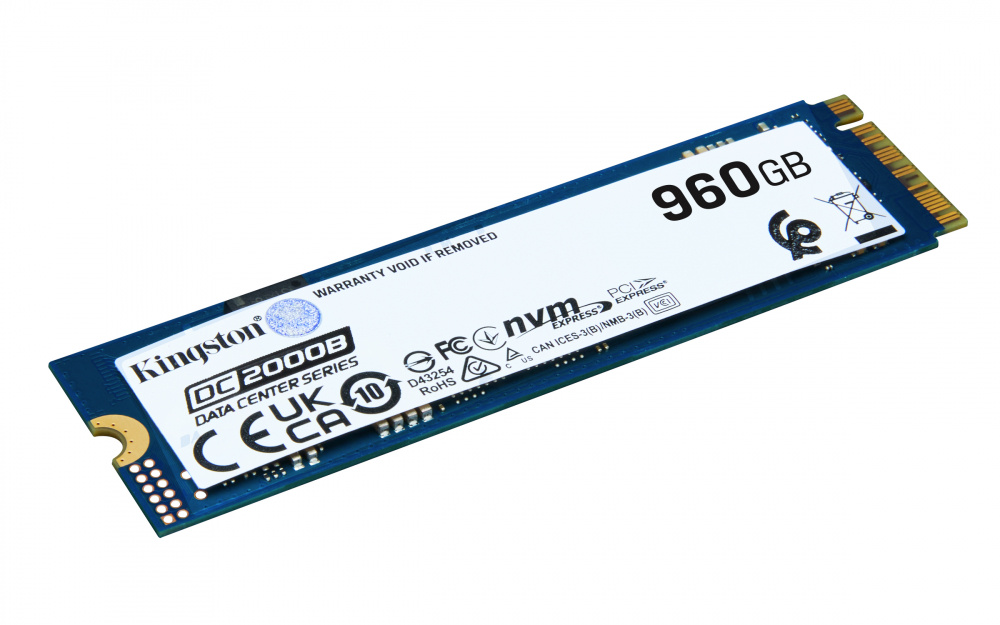 SSD | KINGSTON SEDC2000BM8/960G — SSD DC2000B NVMe, 960GB, M.2, PCI Express 4.0, 1300 MB/s Escritura, 7000 MB/s Lectura