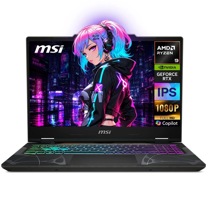 Laptops | MSI B2HWFKG-006US32GB-ROW — Laptop Gamer Cyborg A15 AI, 15.6" 1920x1080 Full HD, AMD Ryzen 9 270, NVIDIA GeForce RTX 5060, 32GB, 1TB SSD, Windows 11 Home, Inglés