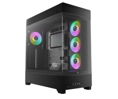 Gabinetes | GAMDIAS GD-ATLAS P1 — Gabinete ATLAS P1, Midi-Tower, ATX/Micro-ATX/Mini-ITX, USB 3.0, sin Fuente, 4 Ventiladores Instalados, Negro