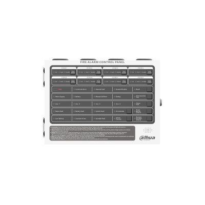 Paneles de Control para Alarmas de Incendio | DAHUA DHI-HY-C102-8 — Panel de Alarma Contra Incendio de 8 zonas , 90-240V