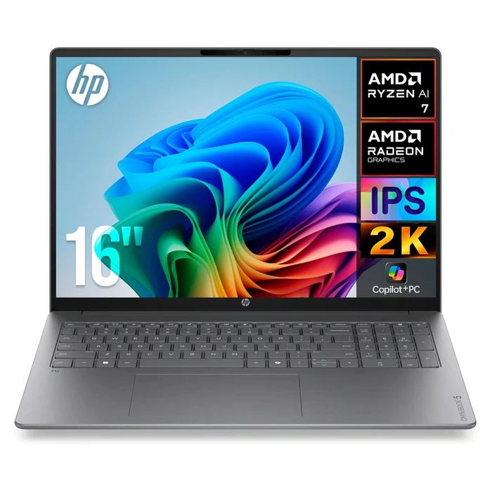 Laptops | HP CP1P8UA — Laptop OmniBook 5 AI 16-CG0070WM, 16" 1920x1200 Táctil, AMD Ryzen AI 7 445, 16GB, 1TB SSD, Windows 11 Home, Inglés