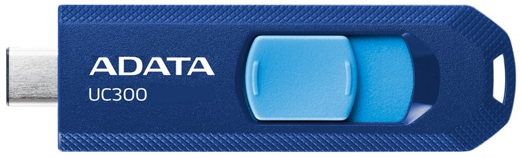 Memorias USB | ADATA ACHO-UC300-128G-RNB/BL — Memoria USB UC300, 128GB, USB 3.2, Lectura 100 MB/s, Azul