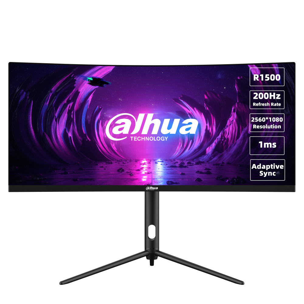 Monitores | DAHUA DHI-LM30-E330CA — Monitor Gamer Curvo LM30-E330CA LCD VA 30'', 2560x1080 Ultra Wide Full HD, 200Hz, HDMI/DisplayPort, Negro/Rojo