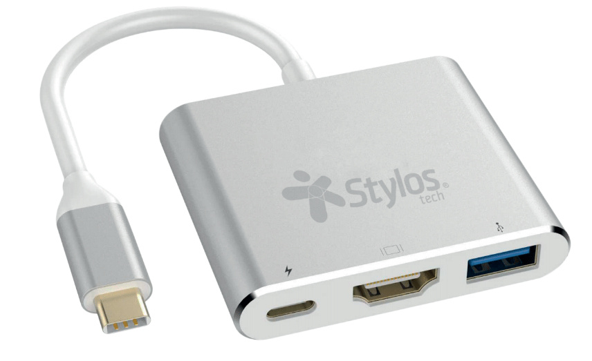 Repetidores USB | STYLOS STCBHUB31S — Hub USB-C - HDMI, USB-A 3.1, USB-C, 5 Gbit/s