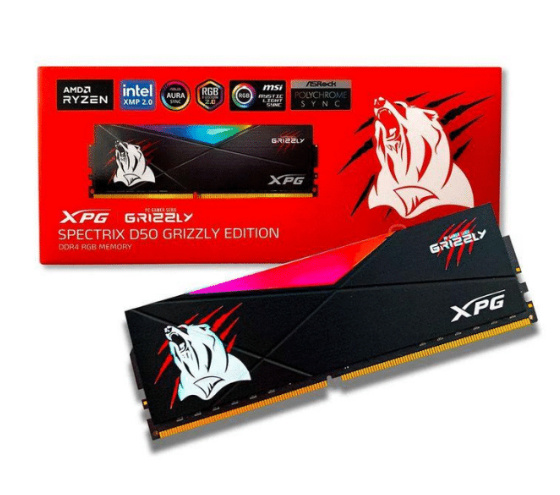 Memorias RAM para PC | XPG AX4U320016G16A-SB50GZ — Memoria RAM Spectrix D50 Grizzly DDR4, 3200MHz, 16GB, CL18, XMP