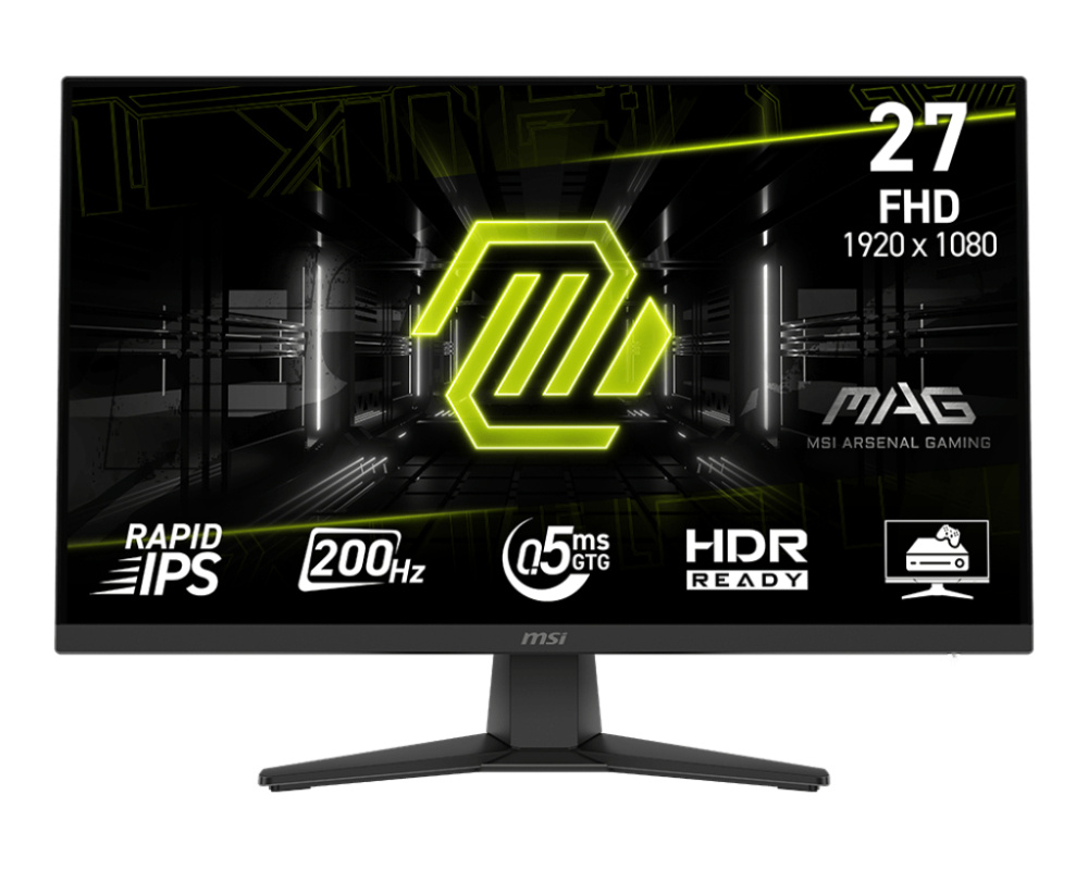 Monitores | MSI MAG 272F — Monitor Gamer LED Fast IPS 27", 1920x1080 Full HD, FreeSync, 200Hz, HDMI/DisplayPort, Negro