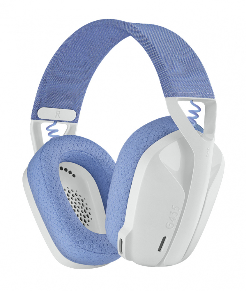 Audífonos | LOGITECH 981-001073 — Audífonos Gamer G435 para PC/PS4/PS5, Inalámbrico, USB-A, Blanco/Lila