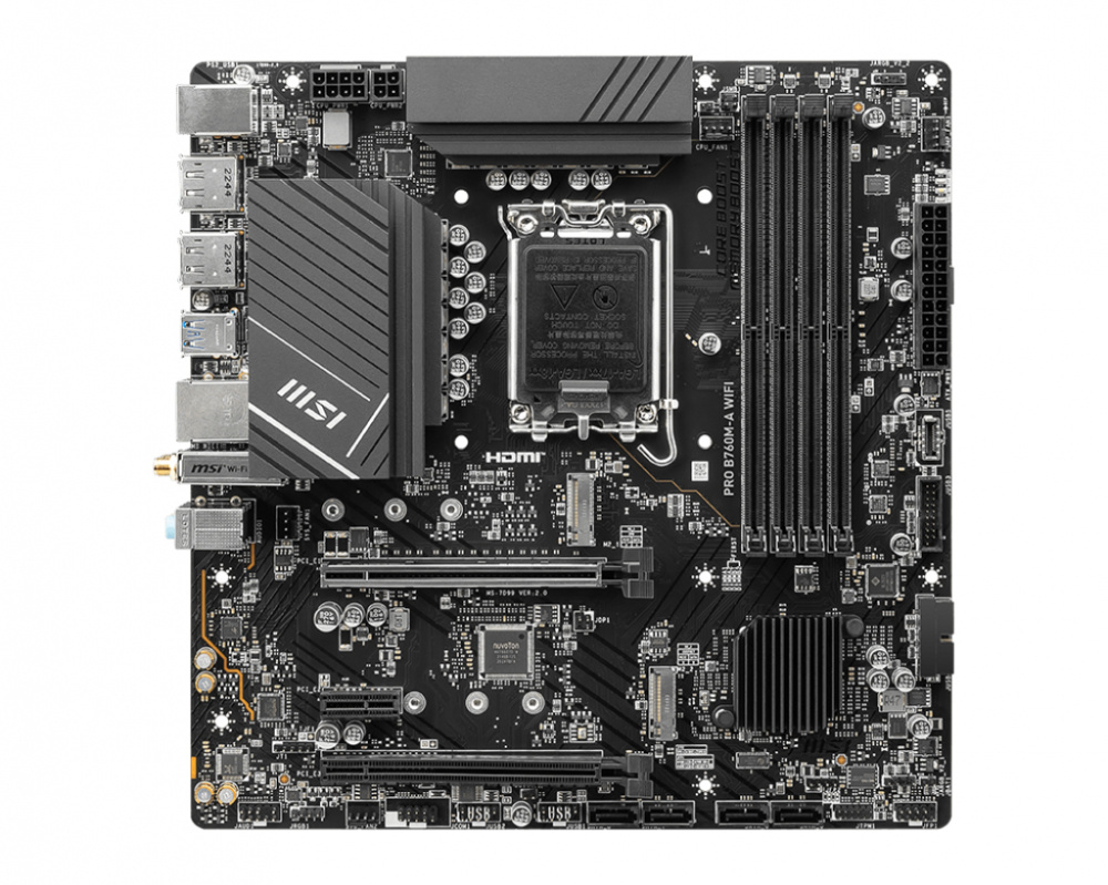 Tarjetas Madre | MSI PRO B760M-A WIFI — Tarjeta Madre , Micro-ATX, LGA 1700, Intel B760, 192GB DDR5, HDMI/DP para Intel