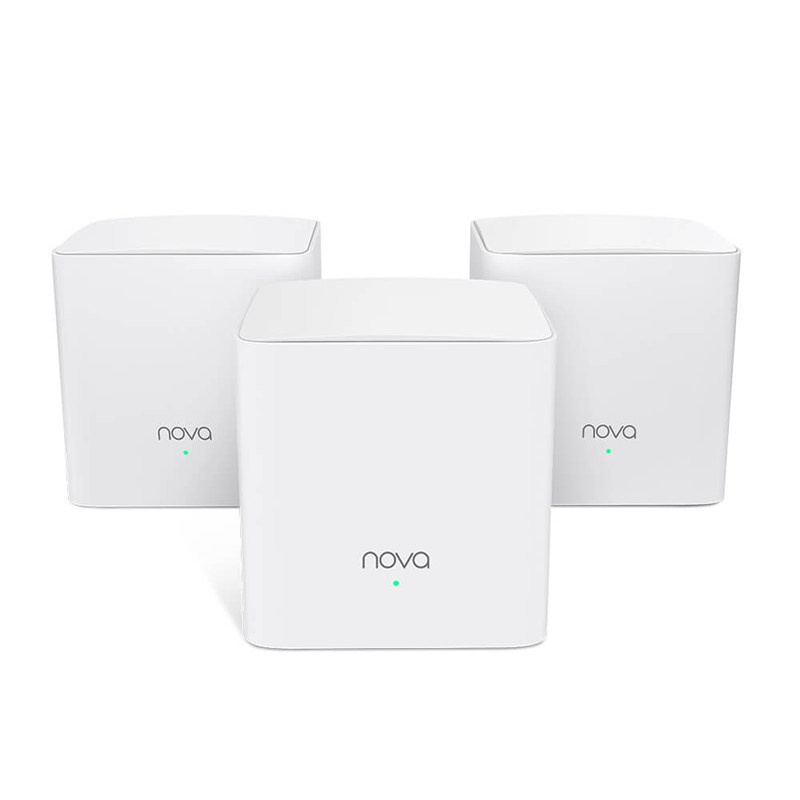 Wi-Fi en Malla | TENDA MW5G(PAQUETE3) — Router de Banda Dual MW5G con Wi-Fi Mesh, 867 Mbit/s, 2x RJ-45, 2.4/5GHz, 2 Antenas Internas - 3 Piezas