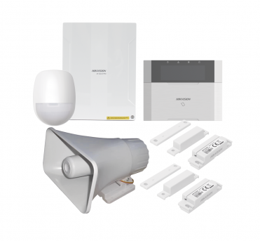 Kits de Alarma | HIKVISION DS-PHA64-LP/PACK(30W) — Kit Sistema de Alarma , Alámbrico, 64 Zonas de Alarma, 1 Sensor de Movimiento, con Panel de Control