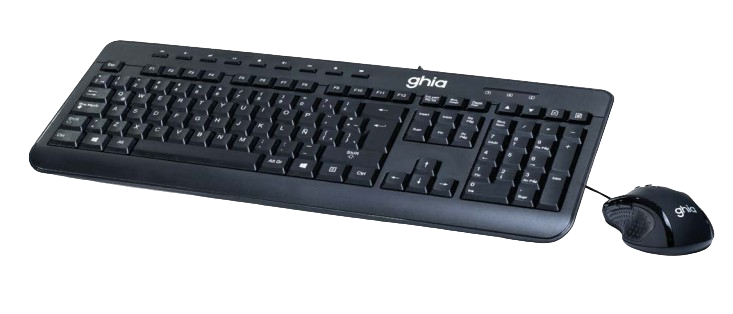 Kits de Teclado y Mouse | GHIA GTA200 — Kit de Teclado y Mouse , Alámbrico, USB, Negro, Español