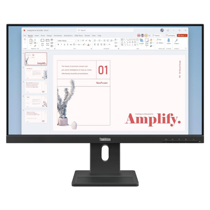 Monitores | LENOVO 64BAMAR1LA — Monitor ThinkVision E24-40 LED IPS 23.8", 1920x1080 Full HD, 100Hz, HDMI/DisplayPort, Negro