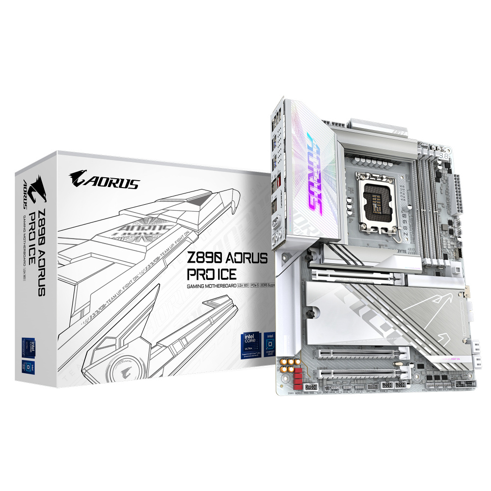 Tarjetas Madre | AORUS Z890 AORUS PRO ICE — Tarjeta Madre , ATX, LGA 1851, Intel Z890, 256GB DDR5, HDMI/DP para Intel