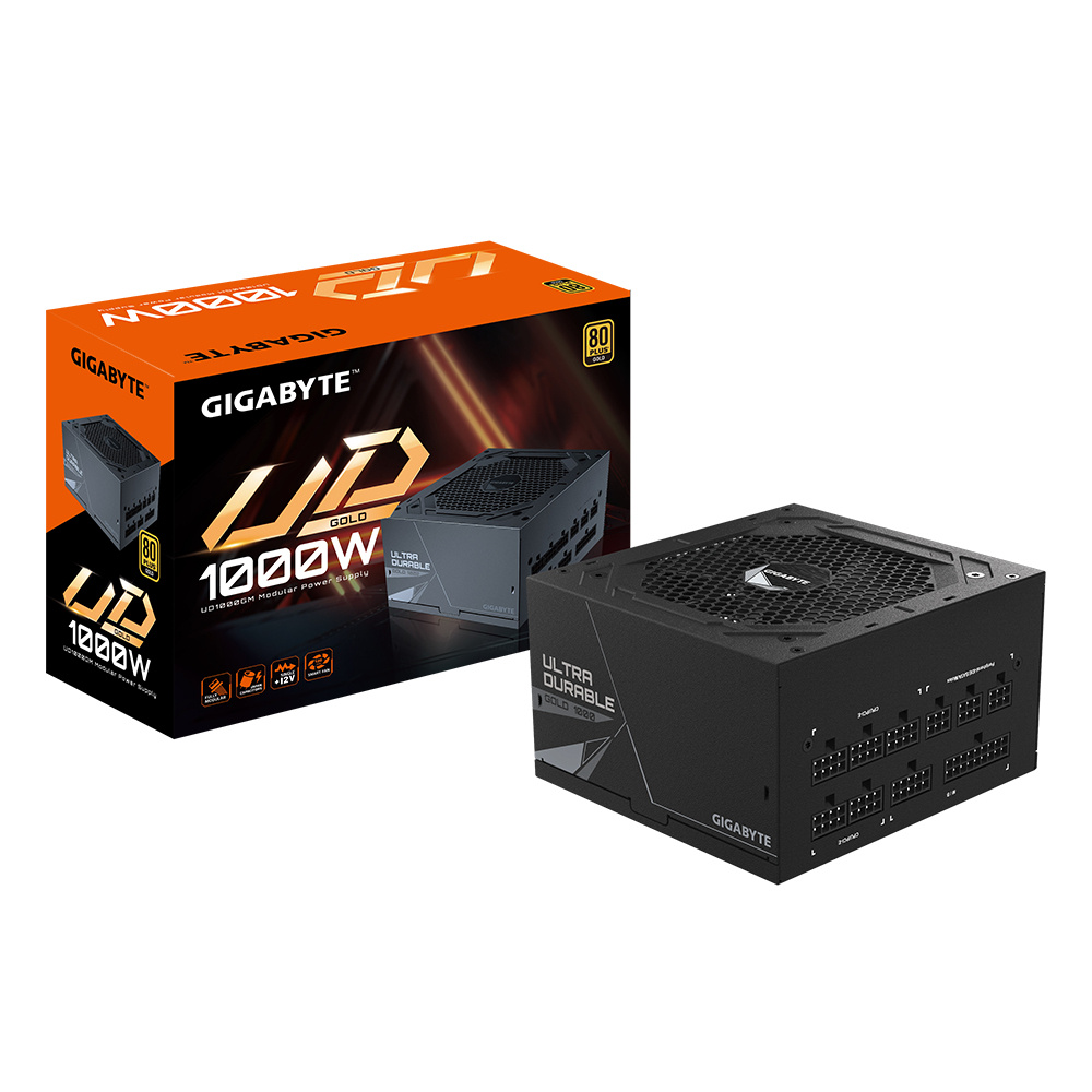 Fuentes de Poder para PC's | GIGABYTE GP-UD1000GM — Fuente de Poder UD1000GM 80 PLUS Gold ATX, Modular, 24-pin ATX, 120mm, 1000W