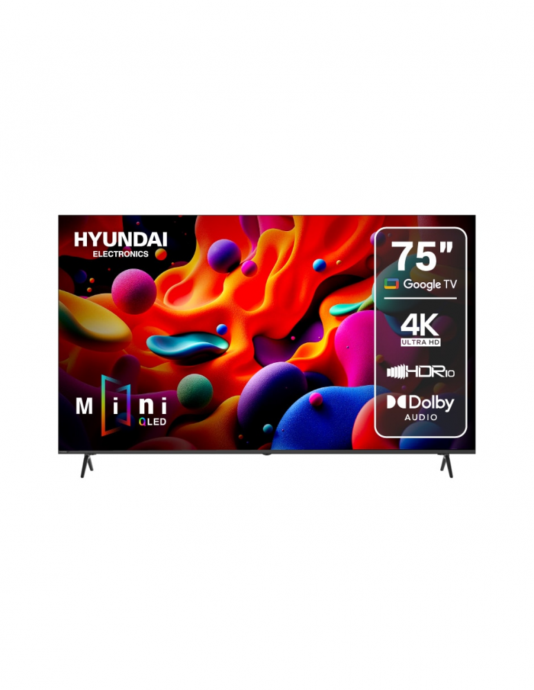 Pantallas | HYUNDAI HYLED7503QMG — Smart TV QLED 75", 4K Ultra HD, Negro