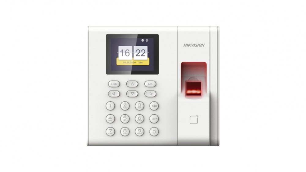 Control de Acceso y Asistencia Biométrico | HIKVISION DS-K1A8503EF-B — Control de Acceso y Asistencia , 1000 Huellas, Lector de Tarjetas EM, USB, RJ-45