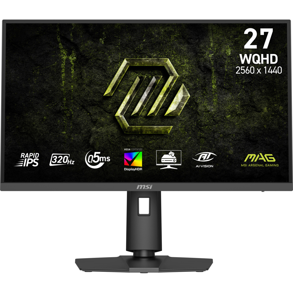 Monitores | MSI MAG 274QPF X32 — Monitor Gamer LCD Fast IPS 27", 2560x1440, 320Hz, HDMI/DisplayPort, Negro