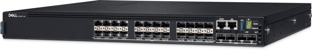 Switches | DELL E3224F-FY26Q1-MX — Switch , 24 Puertos SFP, 4 Puertos SFP+, 2 Puertos QSFP28, 528 Gbit/s, Administrado