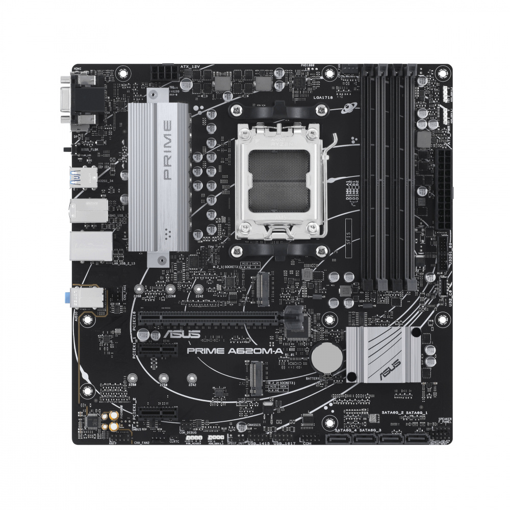 Tarjetas Madre | ASUS PRIME A620M-A-CSM — Tarjeta Madre , Micro-ATX, Socket AM5, AMD A620, 128GB DDR5, HDMI/DP para AMD