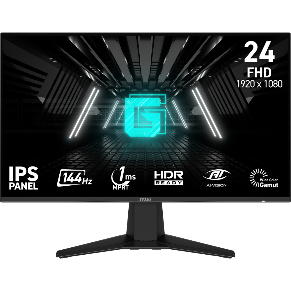 Monitores | MSI G242L E14 — Monitor Gamer LCD IPS 23.8", 1920x1080 Full HD, FreeSync, 144Hz, HDMI/DisplayPort, Negro