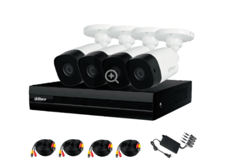 Kits de Vigilancia | DAHUA DH-KIT/XVR1B08-I/4-B1A21N-U-0360B — Kit de Vigilancia de 4 Cámaras IP Bullet con Grabadora de 8 Canales