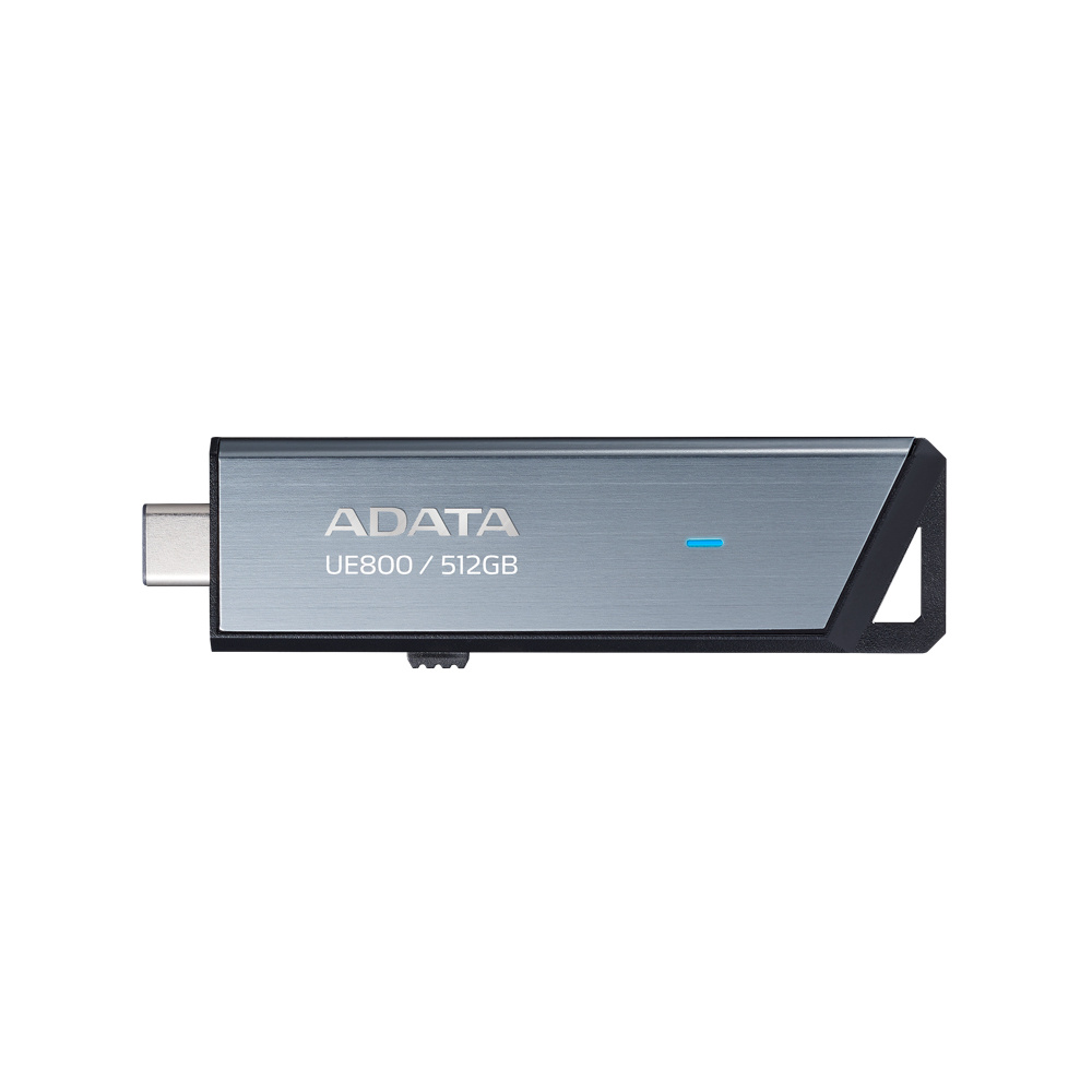 Memorias USB | ADATA AELI-UE800-512G-CSG — Memoria USB Elite UE800, 512GB, USB-C 3.1, Lectura 1.000MB/s, Escritura 1.000MB/s, Plata