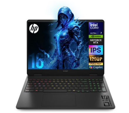 Laptops | HP BZ4A3UA-ROW — Laptop Gamer OMEN, 16" 1920x1200, Intel Core Ultra 7 255H, NVIDIA GeForce RTX 5060, 16GB, 1TB SSD, Windows 11 Home, Inglés