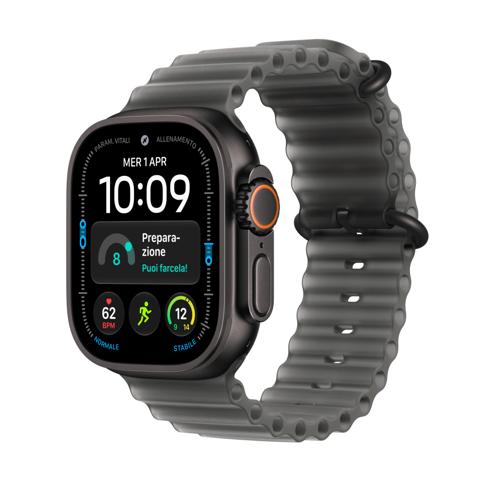Apple Watch | APPLE MJAY4BE/A — Watch GPS + Cellular, Caja de 49 mm Titanio Color Negro, Correa Deportiva Color Negro