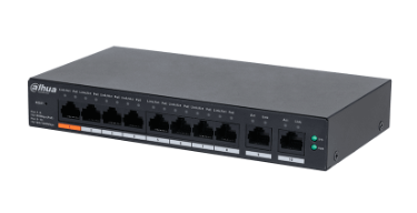 Switches | DAHUA DHT3720053 — Switch DH‑CS4010‑8ET‑60, 10 Puertos Fast Ethernet 10/100 8 x PoE 60W, 4.8 Gbit/s, 8000 Entradas, Administrado