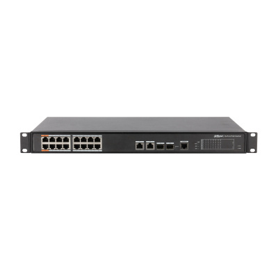 Switches | DAHUA DH-PFS4218-16ET-190 — ﻿Switch Fast Ethernet PFS4218-16ET-190 16 Puertos 10/100 + 2 Puertos Gigabit PoE, 8.8Gbit/s, 4000 Entradas - Administrable
