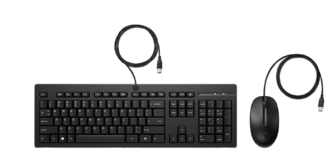 Kits de Teclado y Mouse | HP AX2Y7AA#ABM-ROW — Kit de Teclado y Mouse 225, Alámbrico, USB, Negro, Español