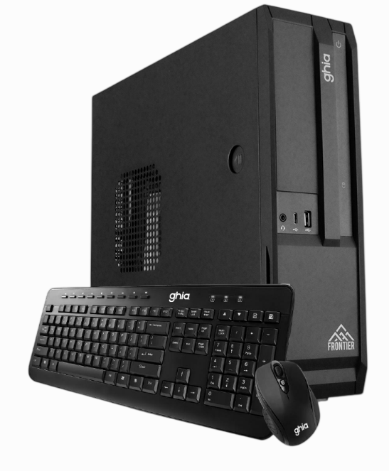 PC's de Escritorio | GHIA PCGHIA-3640 — Computadora Frontier Slim 2.0, AMD Athlon 3000G, 8GB, 128GB SSD, Windows 11 Home + Teclado/Mouse