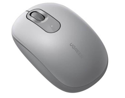 Mouse | UGREEN 90669 — Mouse Ergonómico , Inalámbrico, Óptico, 2.400DPI, RF Inalámbrico, Gris