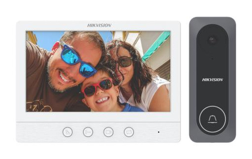 Videoporteros | HIKVISION DS-KIS212 — Videoportero/Interfon , 7", Altavoz, Alámbrico, Gris/Blanco