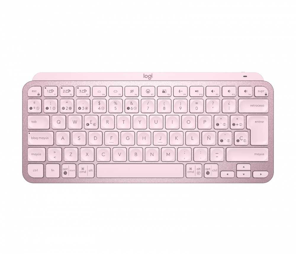 Teclados | LOGITECH 920-010478 — Teclado Mx Keys Mini, Inalámbrico, RF Wireless/Bluetooth, Rosa (Español)