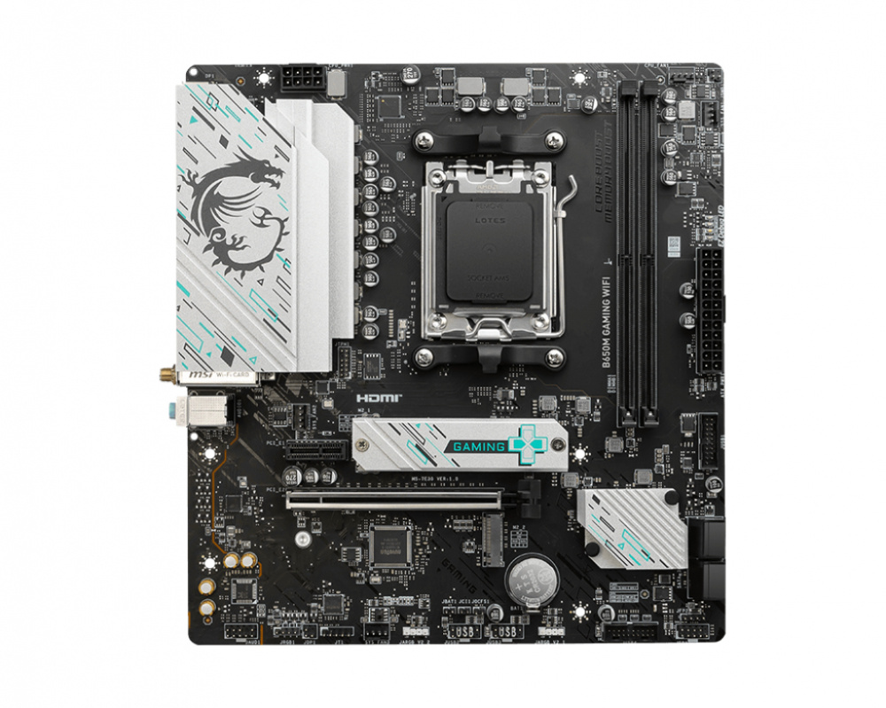 Tarjetas Madre | MSI B650M GAMING WIFI — Tarjeta Madre , Micro-ATX, Socket AM5, AMD B650, 128GB DDR5, HDMI/DP para AMD