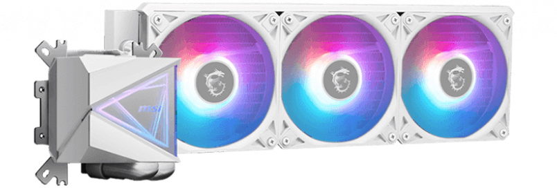 Enfriamiento Líquido | MSI MAG CORELIQUID I360 WHITE — Enfriamiento Líquido para CPU, 3x 120mm, hasta 2200RPM, Blanco