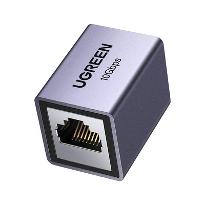 Conectores | UGREEN 15117 — Acoplador Modular Cat5e/Cat6e/Cat7e/Cat8e, RJ-45, Plata