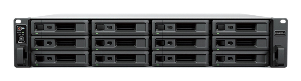 Servidores NAS | SYNOLOGY RS2423RP+II — RackStation NAS, 12 Bahías, AMD Ryzen Embedded V1780B, 8GB RAM, SATA III, máx 240TB ― No Incluye Disco
