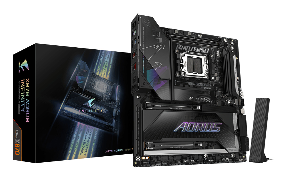 Tarjetas Madre | AORUS X870 AORUS INFINITY — Tarjeta Madre , E-ATX, Socket AM5, AMD X870, 128GB DDR5, HDMI para AMD