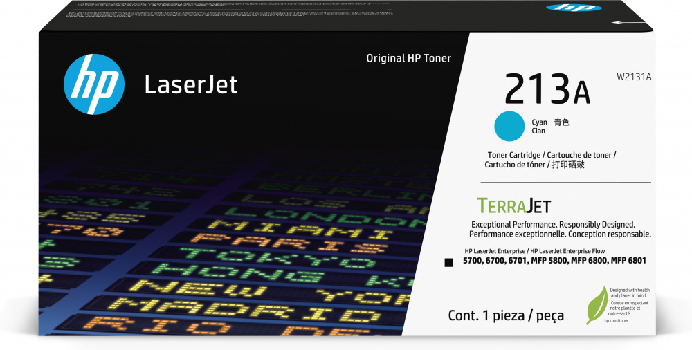 Tóner | HP W2131A — Tóner 213A Cian, 3.000 Páginas