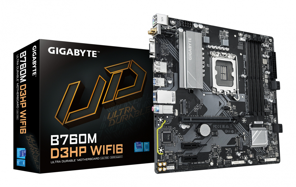 Tarjetas Madre | GIGABYTE B760M D3HP WIFI6 — Tarjeta Madre B760M D3HP, Micro-ATX, LGA 1700, Intel B760, 192GB DDR5, HDMI/DP para Intel