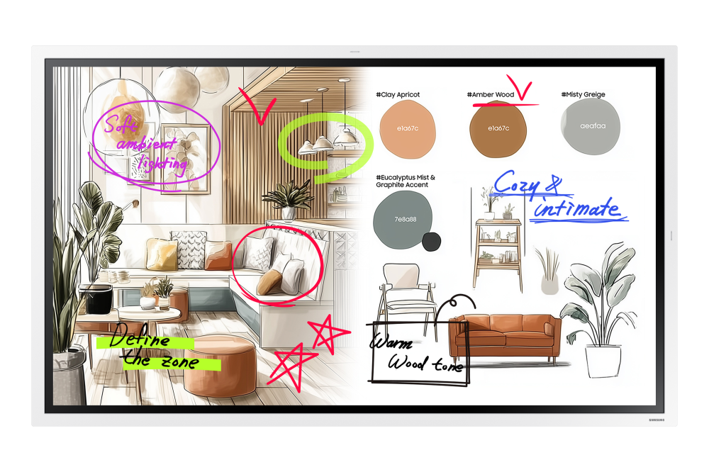 Pantallas | SAMSUNG LH55WMFWBGCXZA — Smart TV LED Flip 2.0 55", 4K Ultra HD, Blanco