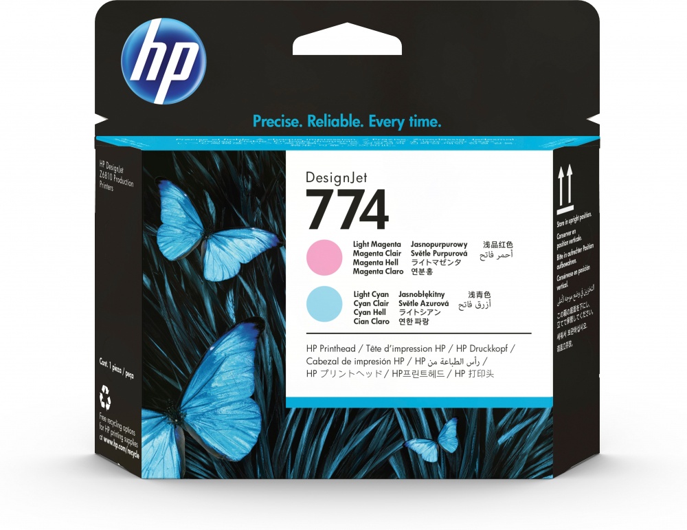 Cabezales | HP P2V98A — Cabezal 774 Paquete de 2 Piezas Cian Claro y Magenta Claro