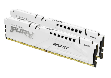 Memorias RAM para PC | KINGSTON KF564C32BWEK2-64 — Kit Memoria RAM Fury Beast RGB DDR5, 4800MHz, 64GB - 2 x 32GB, CL32, XMP/EXPO, Blanco