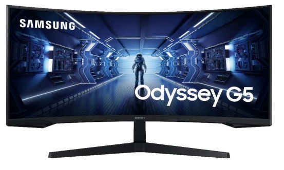 Monitores | SAMSUNG LC34G55TWWLXZX — Monitor Gamer Curvo Odyssey G5 LCD VA 34", 3440x1440 Ultra Wide Quad HD, FreeSync, 165Hz, HDMI/DisplayPort, Negro