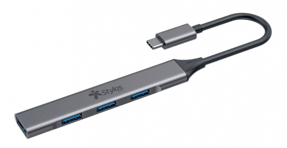 Repetidores USB | STYLOS STCBHUB42G — Hub USB-C - USB-A 2.0, USB-A 3.1, 480 Mbit/s