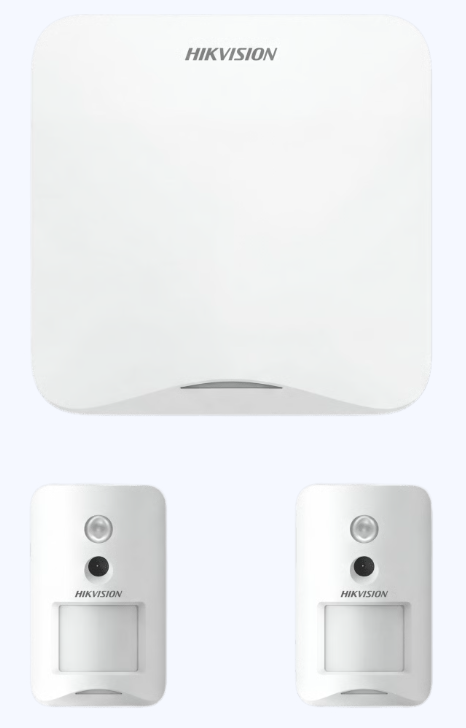 Kits de Alarma | HIKVISION AXHOME-KIT-PIR-CAM — Kit Sistema de Alarma , Inalámbrico, 1 Zona de Alarma, 2 Sensores de Movimiento, sin Panel de Control